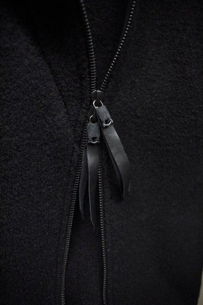 LEON EMANUEL BLANCK 'DIS-M-SJ/02' Virgin Wool Overlock Distortion Strait Jacket detail | DRIEW GARMENTS