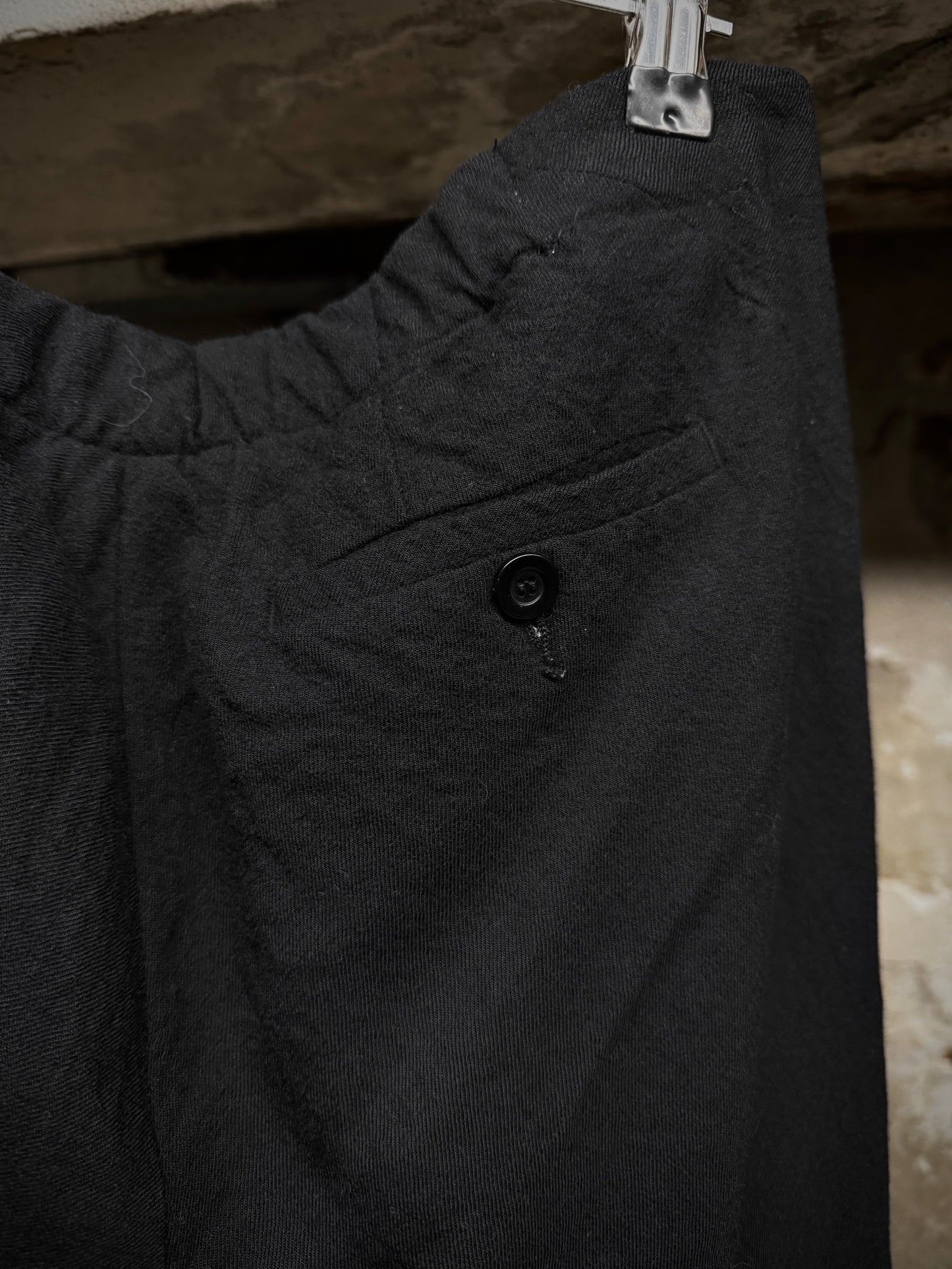 Rick Owens AW08 "STAG" Bias Cut Frayed Hem Flare Wool Trousers