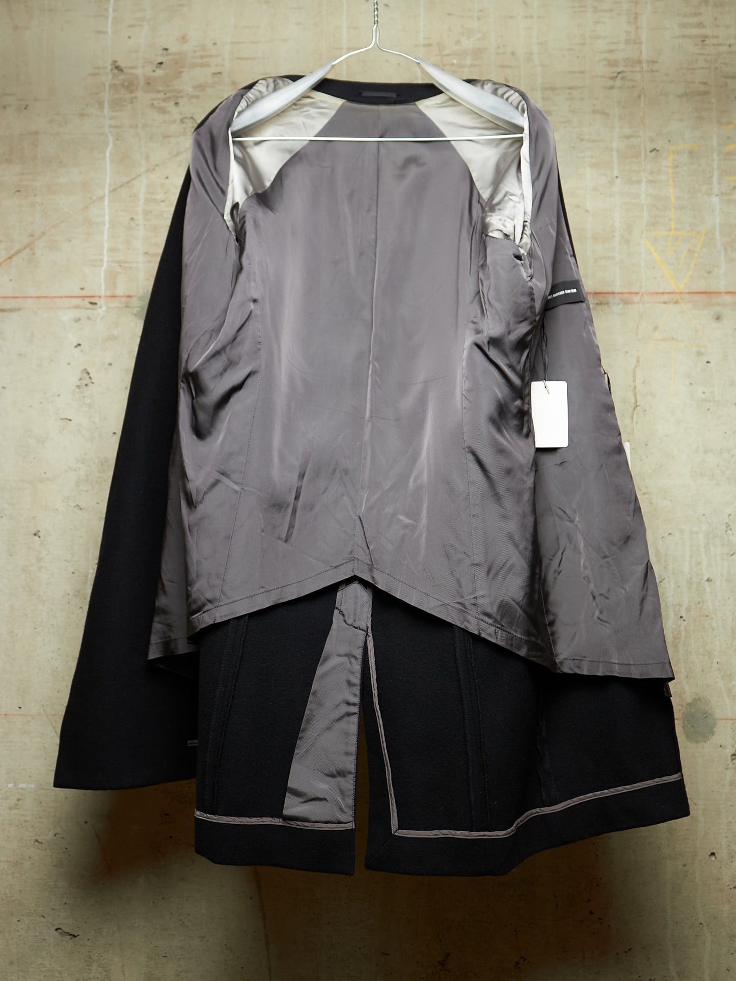 DIET BUTCHER SLIM SKIN AW14 "FOREST OF FOG" Wool Raglan Double Breasted Long Blazer