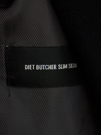 DIET BUTCHER SLIM SKIN AW14 "FOREST OF FOG" Wool Raglan Double Breasted Long Blazer