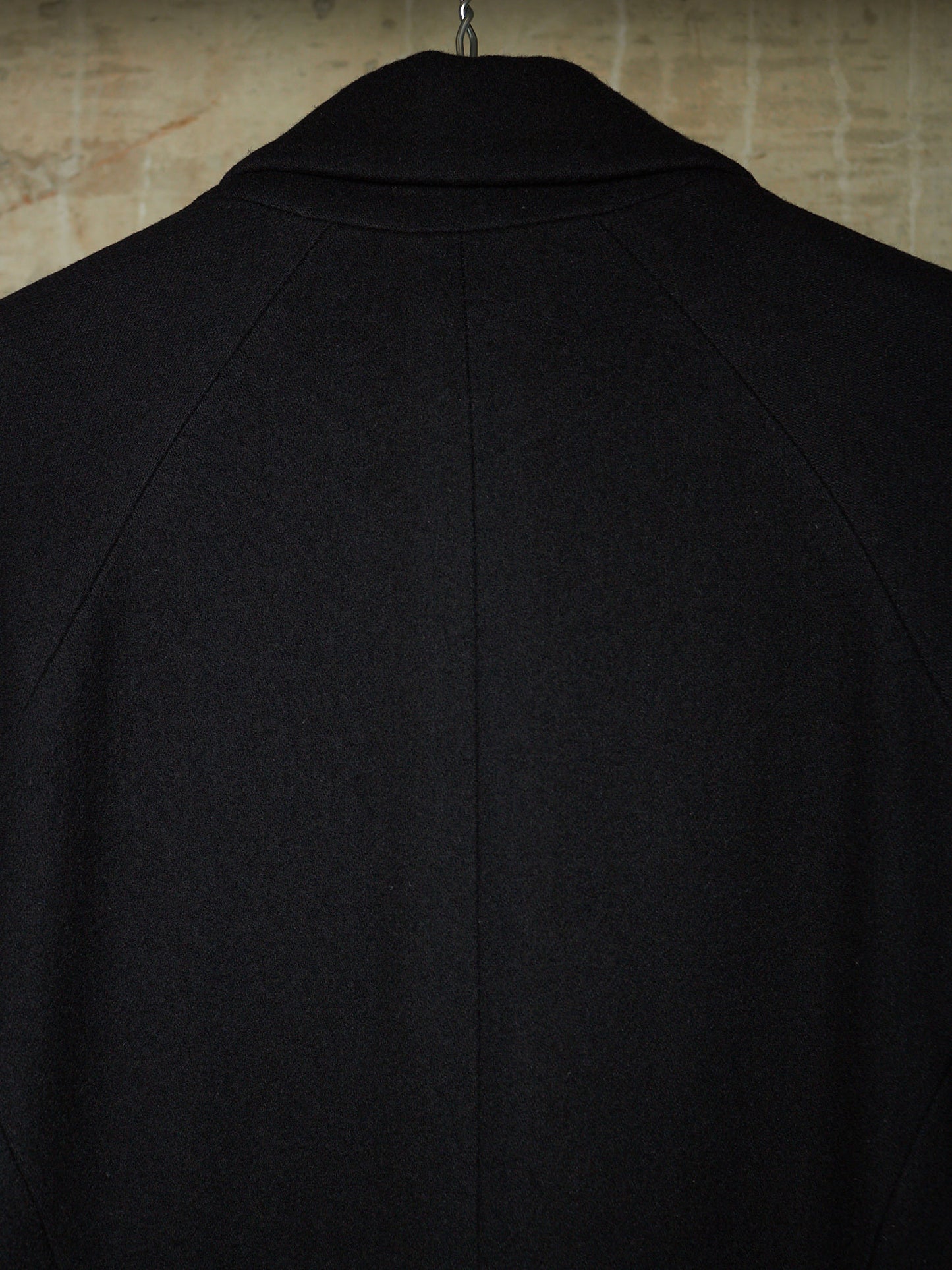 DIET BUTCHER SLIM SKIN AW14 "FOREST OF FOG" Wool Raglan Double Breasted Long Blazer