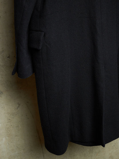 DIET BUTCHER SLIM SKIN AW14 "FOREST OF FOG" Wool Raglan Double Breasted Long Blazer