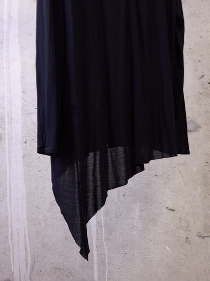 DIET BUTCHER SLIM SKIN 2010s Asymmetric Hem Distressed Raglan Long-sleeves