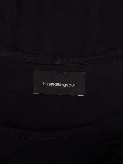 DIET BUTCHER SLIM SKIN 2010s Asymmetric Hem Distressed Raglan Long-sleeves