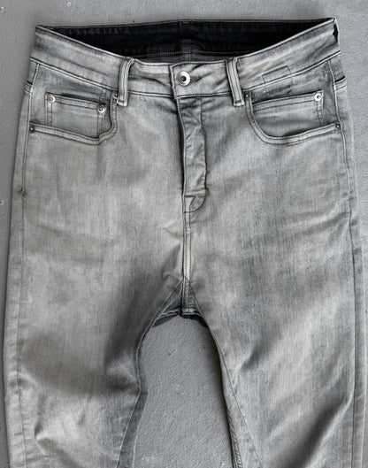 Rick Owens DRKSHDW AW22 “STROBE” Mineral Pearl ‘Detroit Cut’ Denim