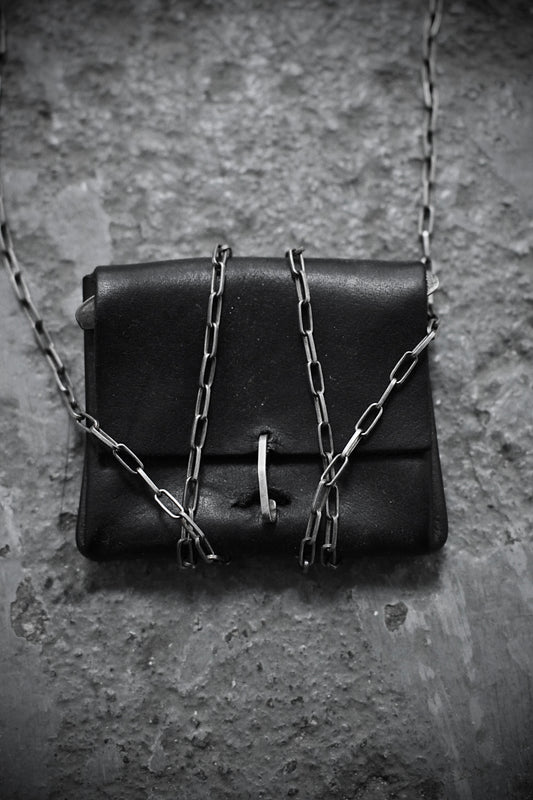 m.a+ by Maurizio Amadei ‘A-B7201’ VA 1.0 Calfskin Leather Mini Accordion Pouch Necklace