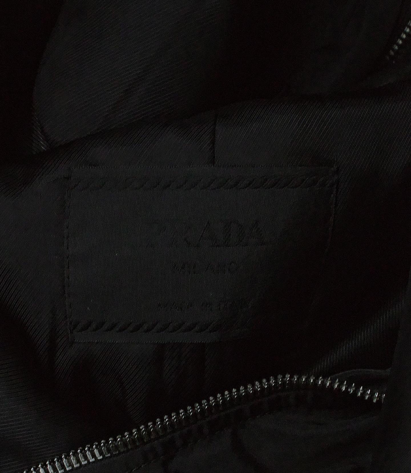 Prada Late 90s Convertible 2-in-1 Leather Nylon Liner Vest Work Jacket