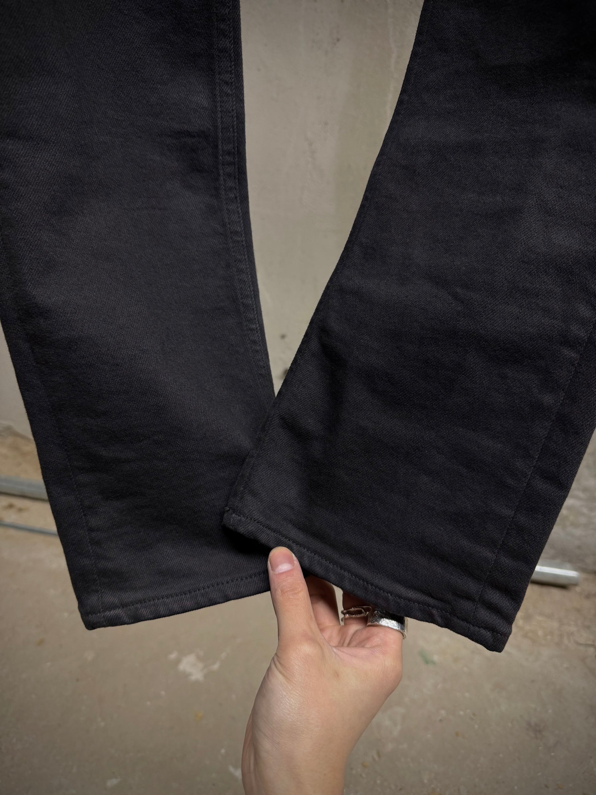 Isamu Katayama "BACKLASH" AW14 Lizard Leather Patch 5 Pocket Skinny Denim detail | DRIEW GARMENTS
