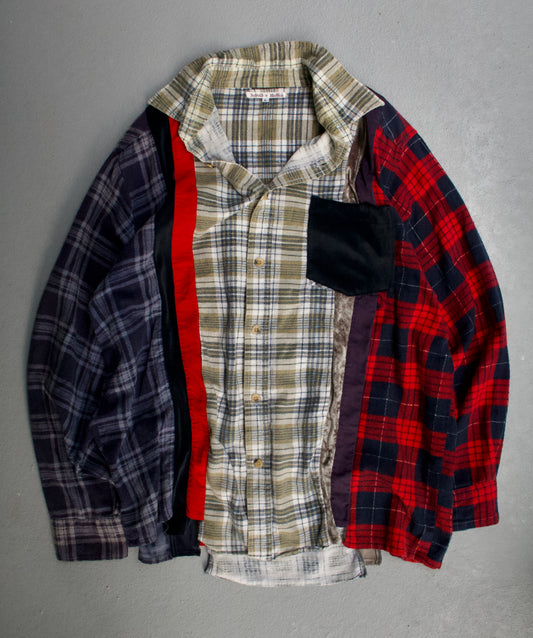 Rebuild by Needles 00s 7-cut Reconstructed Flannel Shirts