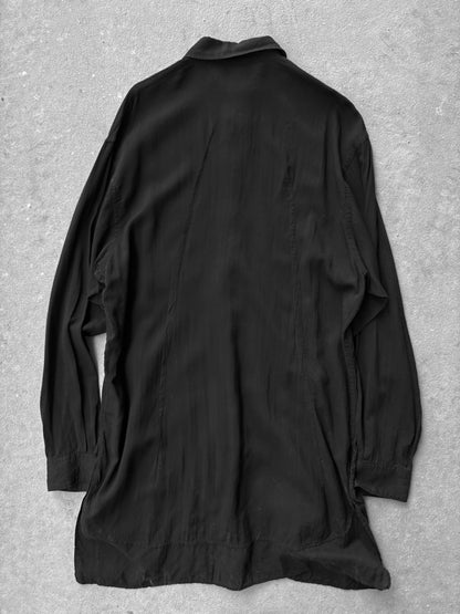 Yohji Yamamoto POUR HOMME SS22 Darted Cellulose Button-up Shirt detail | DRIEW GARMENTS