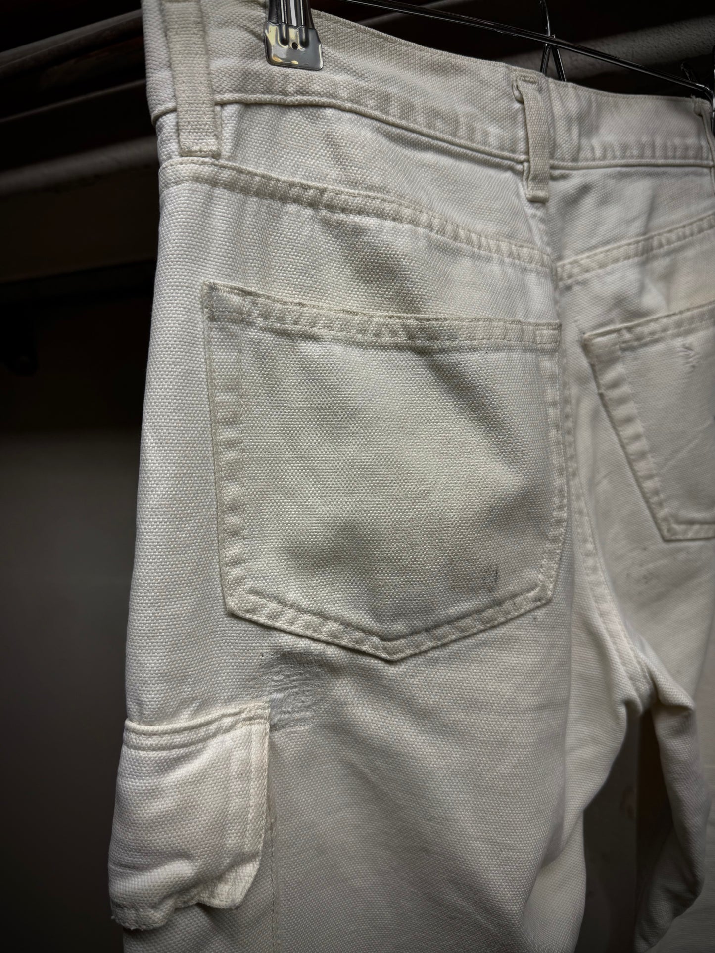 Helmut Lang 1999 Ivory Cotton Cargo Denim