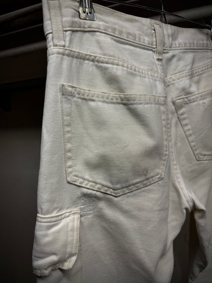 Helmut Lang 1999 Ivory Cotton Cargo Denim