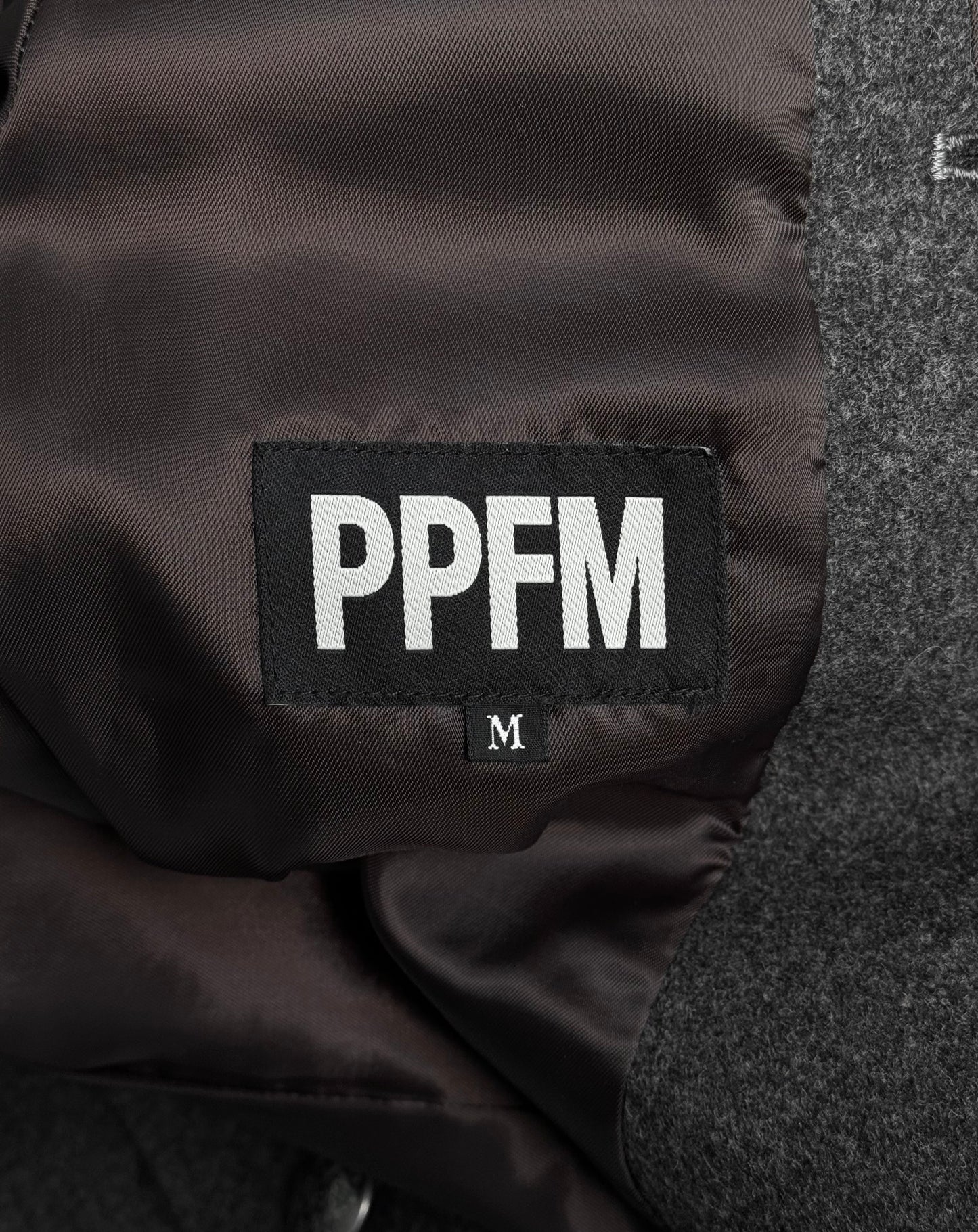 PPFM Early 00s ‘Napoleon’ Zip-up Grey Military Wool Jacket