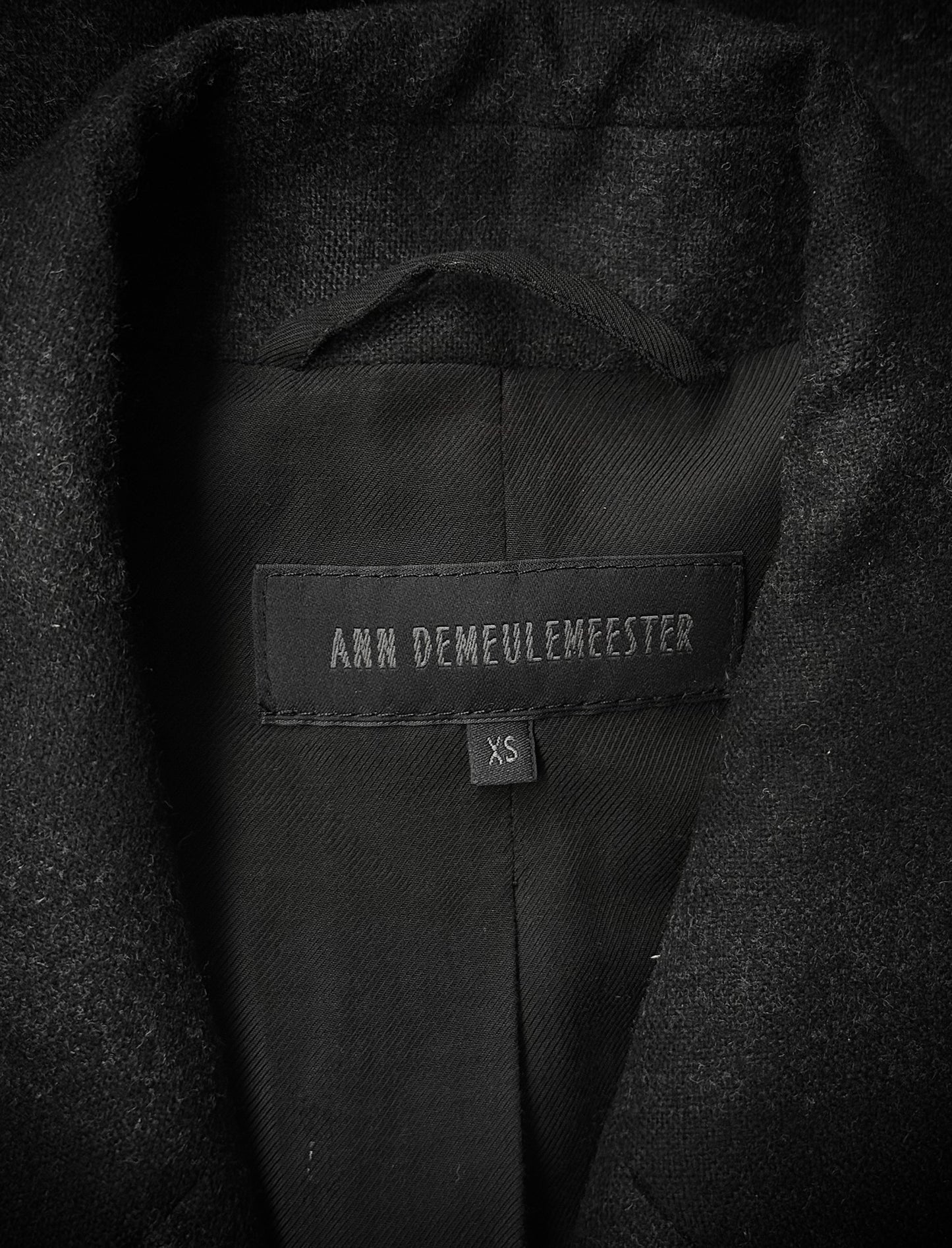 Ann Demeulemeester AW17 Oversized Checked Double Breasted Wool Coat