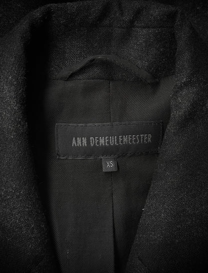 Ann Demeulemeester AW17 Oversized Checked Double Breasted Wool Coat