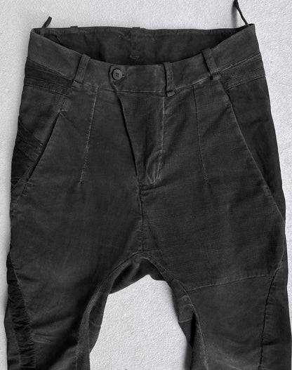 MASNADA Washed Grey Deconstructed Drop-crotch Denim