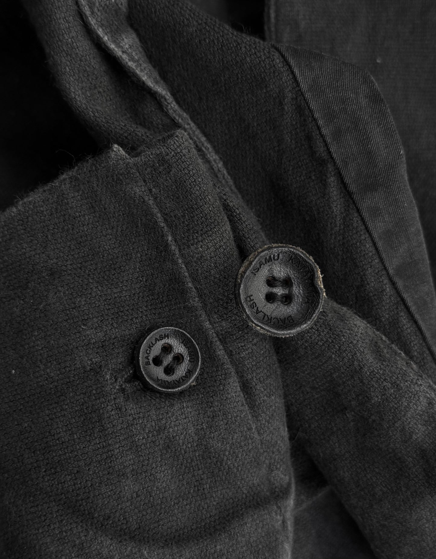 Isamu Katayama “BACKLASH” SS13 Object-dyed Calfskin Trim Linen Blazer