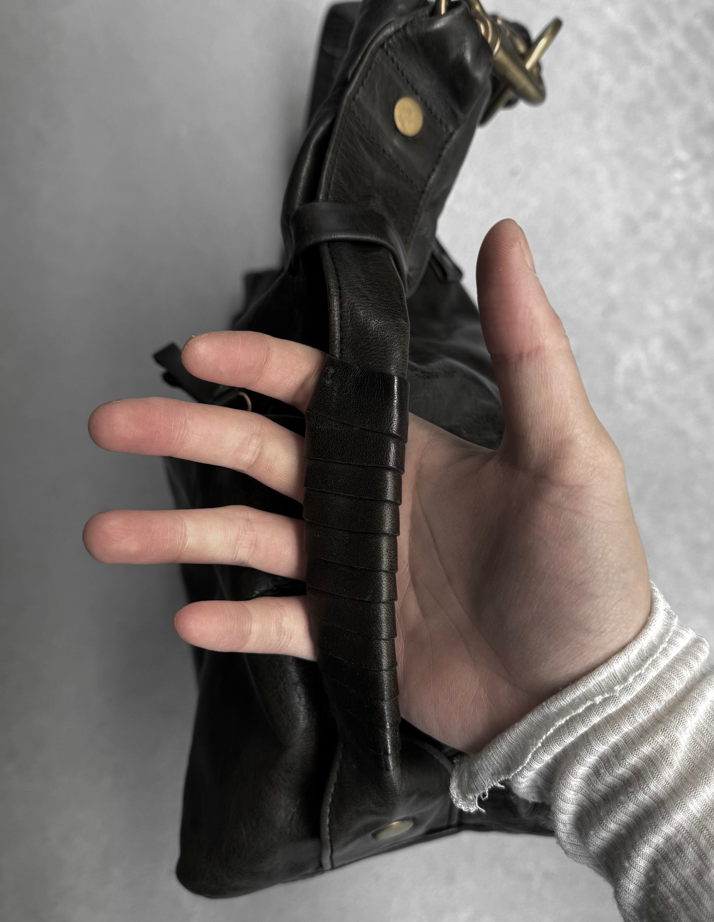 cornelian taurus by daisuke iwanaga ‘Combo Handle’ Leather Shoulder Tote Bag