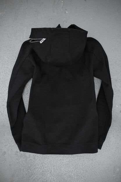D.HYGEN AW18-19 Heavy Cotton Jersey Expandable Zip Hoodie detail | DRIEW GARMENTS