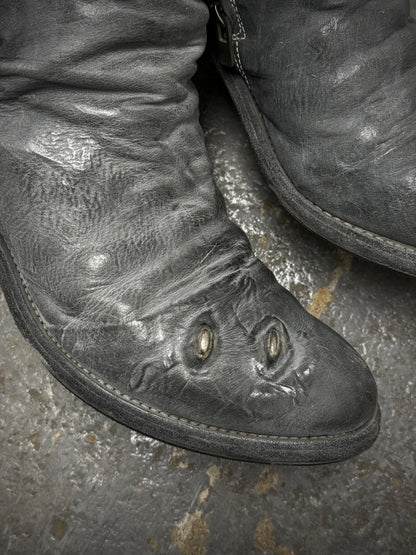 Carol Christian Poell ‘AM/2687P ROOMS-PTC/08’ Titanium Prosthetic Tornado Zip Boots detail | DRIEW GARMENTS