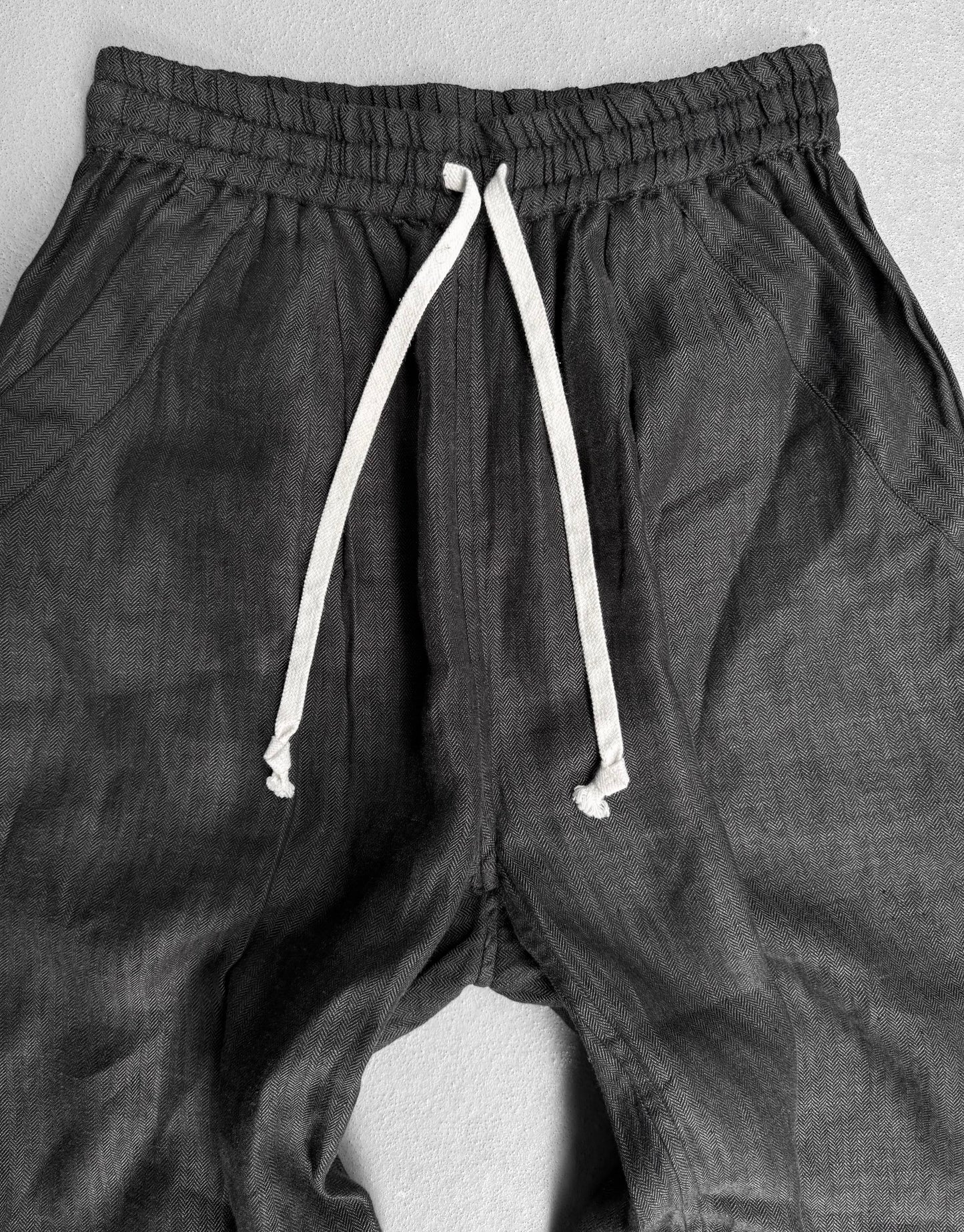 Jan-Jan Van Essche Grey O-Project Wide Leg Linen Pants