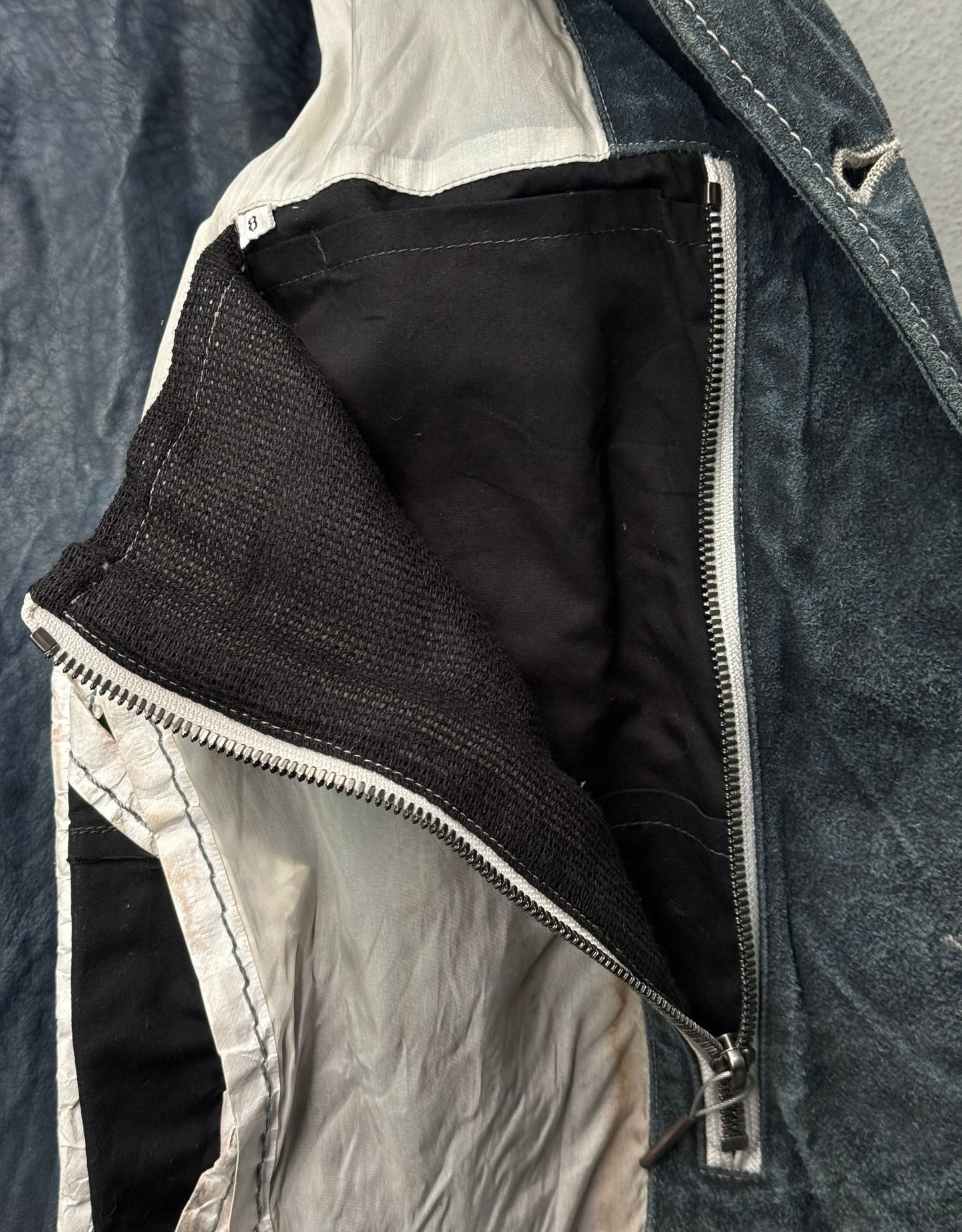 Taichi Murakami AW25 Indigo Hand-Dyed Reverse Calf Leather Work Jacket