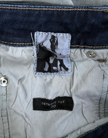 Rick Owens DRKSHDW AW22 “STROBE” Mineral Pearl ‘Detroit Cut’ Denim