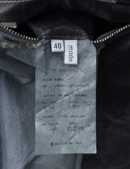 Carol Christian Poell ‘LM/2498 CORS-PTC/010’ Object-dyed Lined Scarstitch Horse Leather Jacket