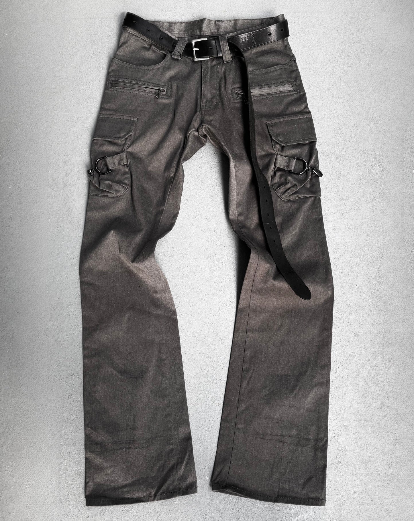 TÊTE HOMME Early 00s Bootcut Horse-bit Cargos Pocket Pants