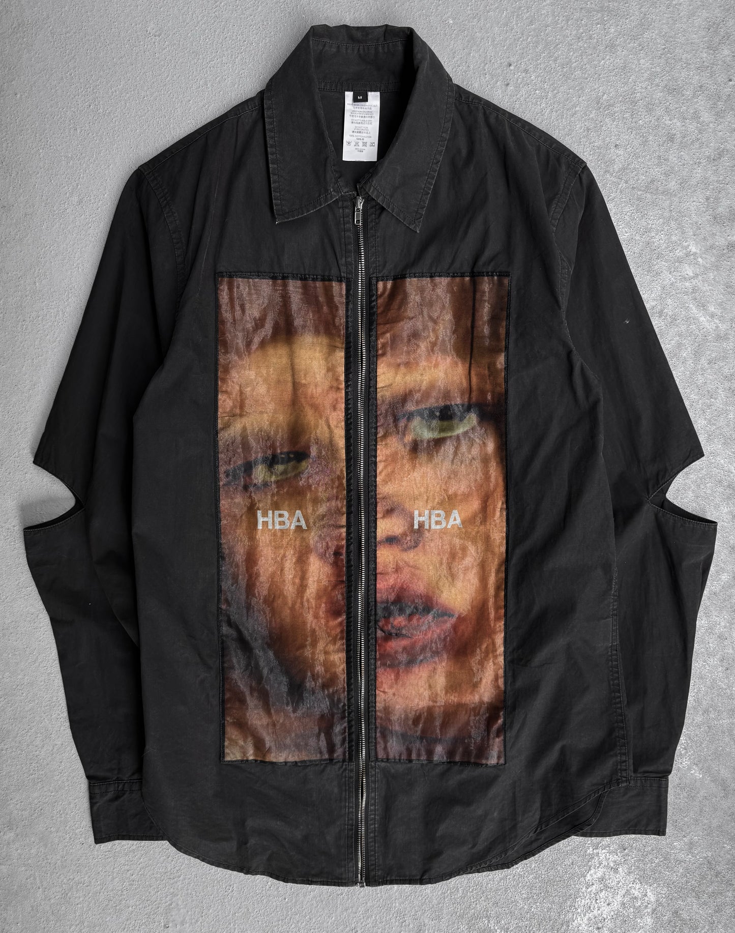 Hood By Air SS14 Graphic Zip-up Cut Out Shirts