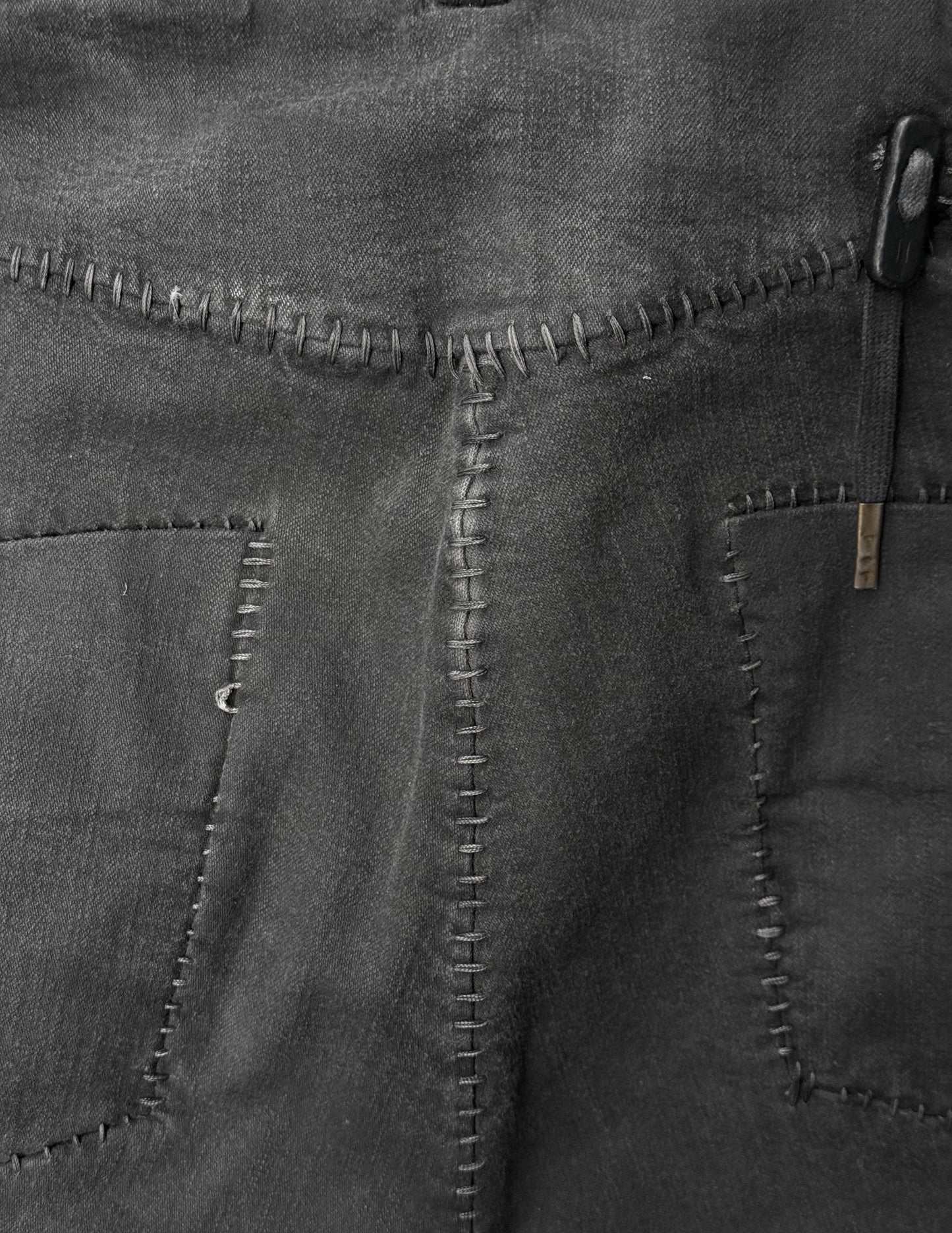 Boris Bidjan Saberi AW21 ‘P13-HS-TF FKU10001’ Dark Grey Stone Dyed Hand Stitch Denim