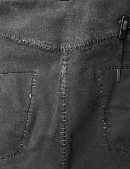 Boris Bidjan Saberi AW21 ‘P13-HS-TF FKU10001’ Dark Grey Stone Dyed Hand Stitch Denim