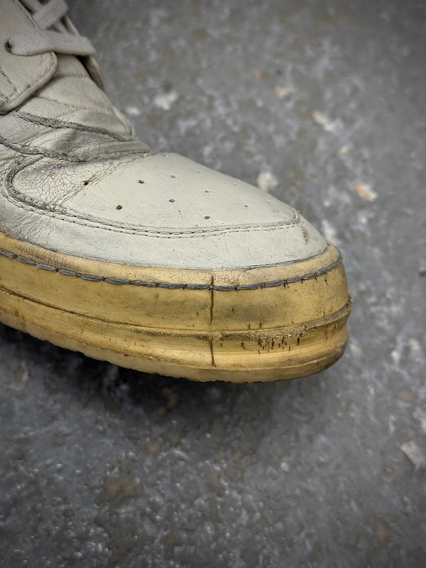 Rick Owens AW06 "DUSTULATOR" 'Reverse Oreo' Dunk Leather Sneakers