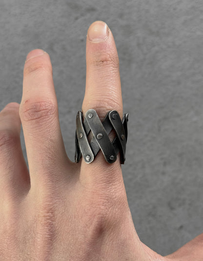 Carol Christian Poell 'MM/2408' Pantograph Adjustable Silver Ring