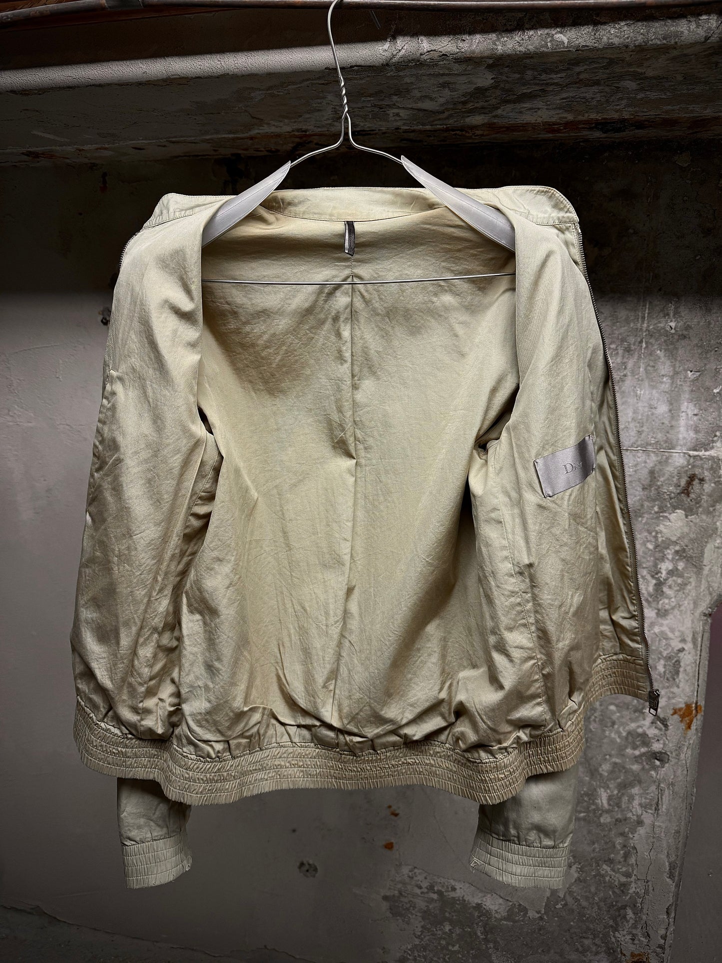 DIOR HOMME by Hedi Slimane SS07 “We Look Good Together”Beige Multi Zip Cropped Jacket detail | DRIEW GARMENTS