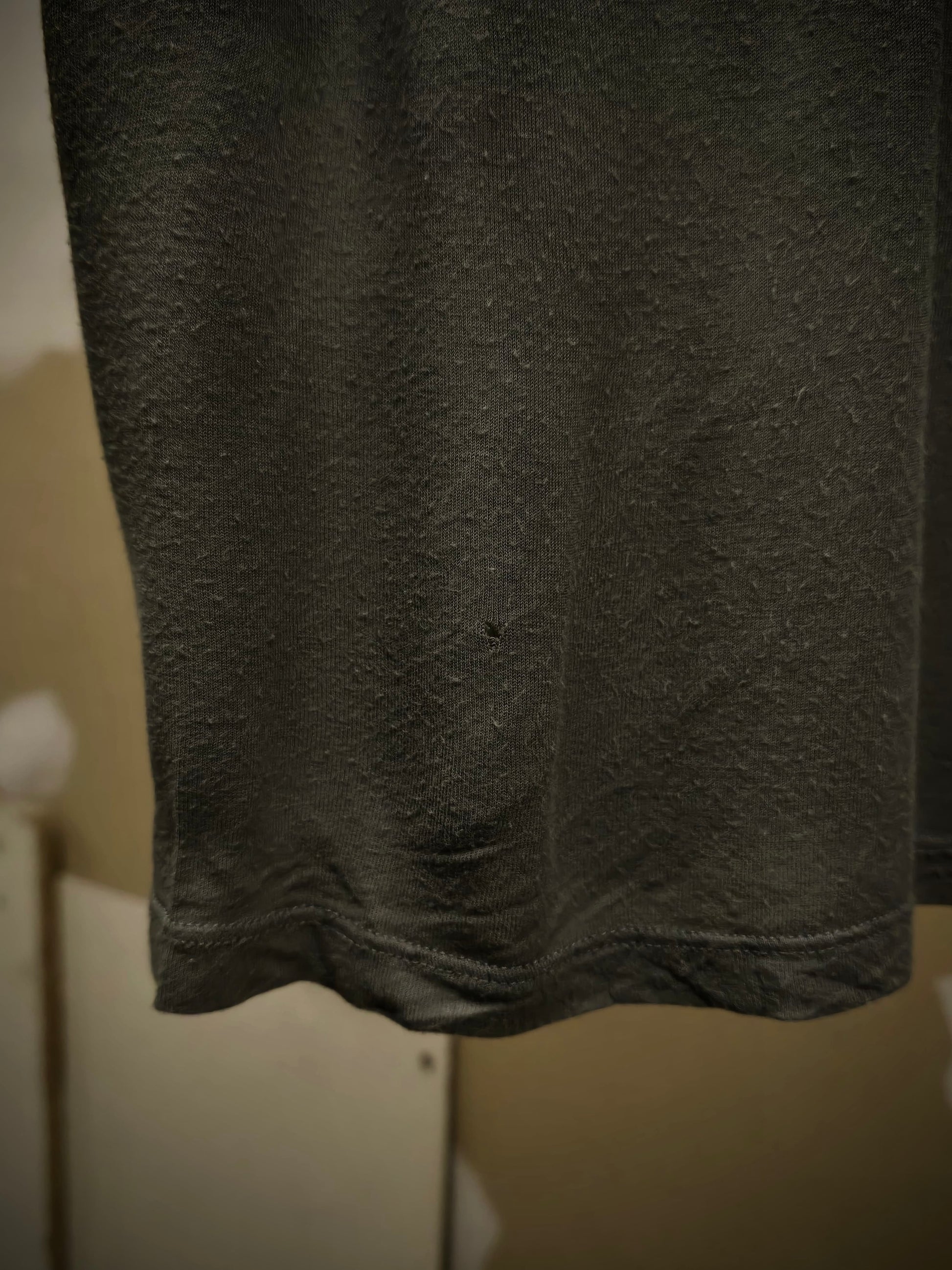 Rick Owens SS16 "CYCLOPS" SAGE Silk Viscose Level T-shirt detail | DRIEW GARMENTS