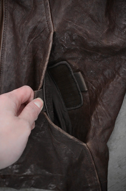 Rick Owens AW09 "CRUST" BITTER Lambskin Leather Velcro Geo Jacket