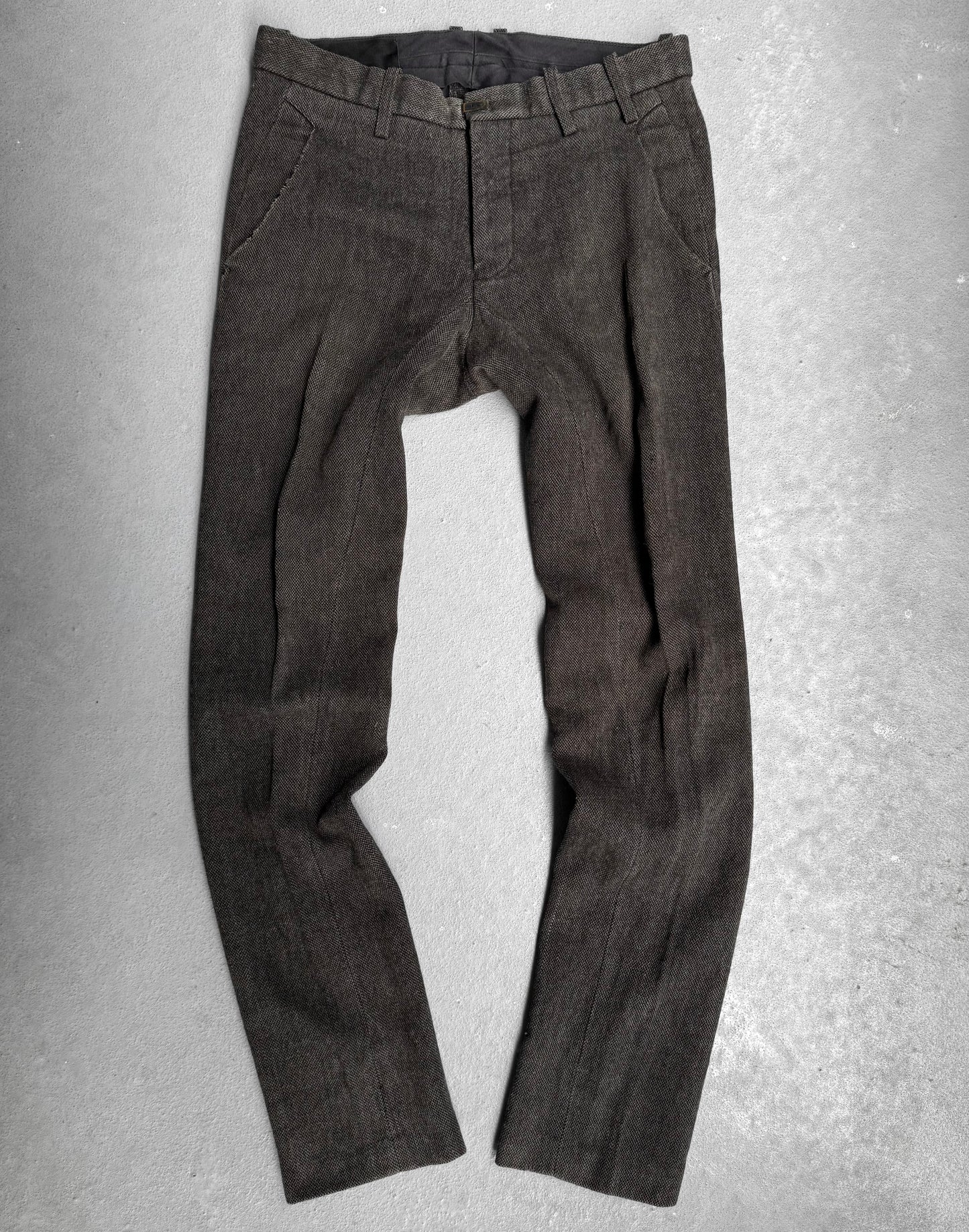 The Viridi-Anne Early 00s Straight Leg Wool Trousers