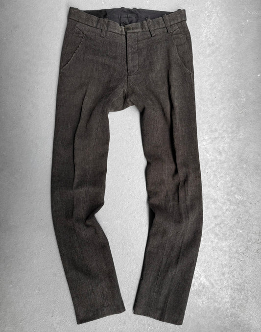 The Viridi-Anne Early 00s Straight Leg Wool Trousers