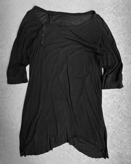 Boris Bidjan Saberi SS15-16 Over-dyed Ribbed Raglan 3/4 Long-sleeves
