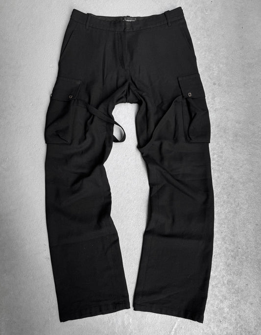 Ann Demeulemeester AW02 Fleece-wool Cargo Pants