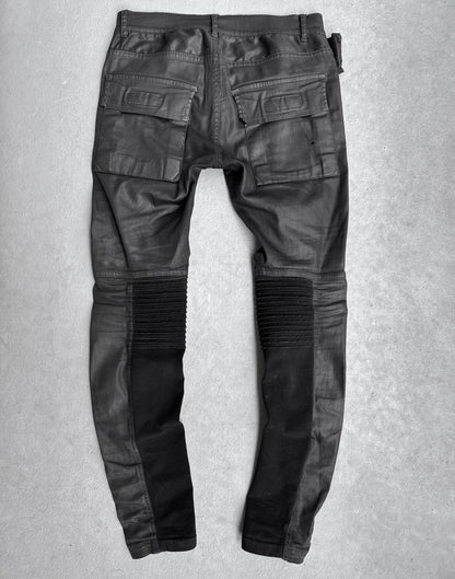 Rick Owens DRKSHDW SS16 “CYCLOPS” Heavy Waxed Memphis Biker Pants
