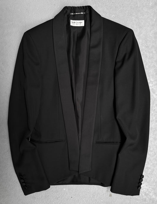 Saint Laurent Paris AW17 Open-front Shawl Collar Tuxedo Blazer