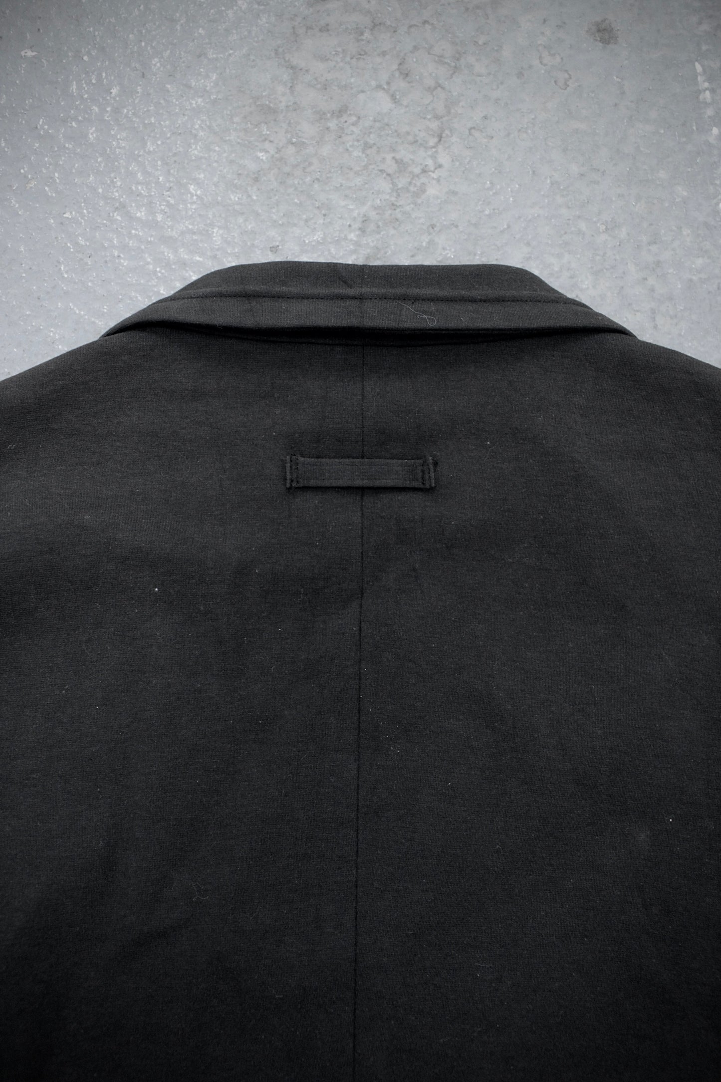 Jean Paul Gaultier Jean-Paul GAULTIER HOMME 90s Charcoal Grey Unlined Work Blazer detail | DRIEW GARMENTS