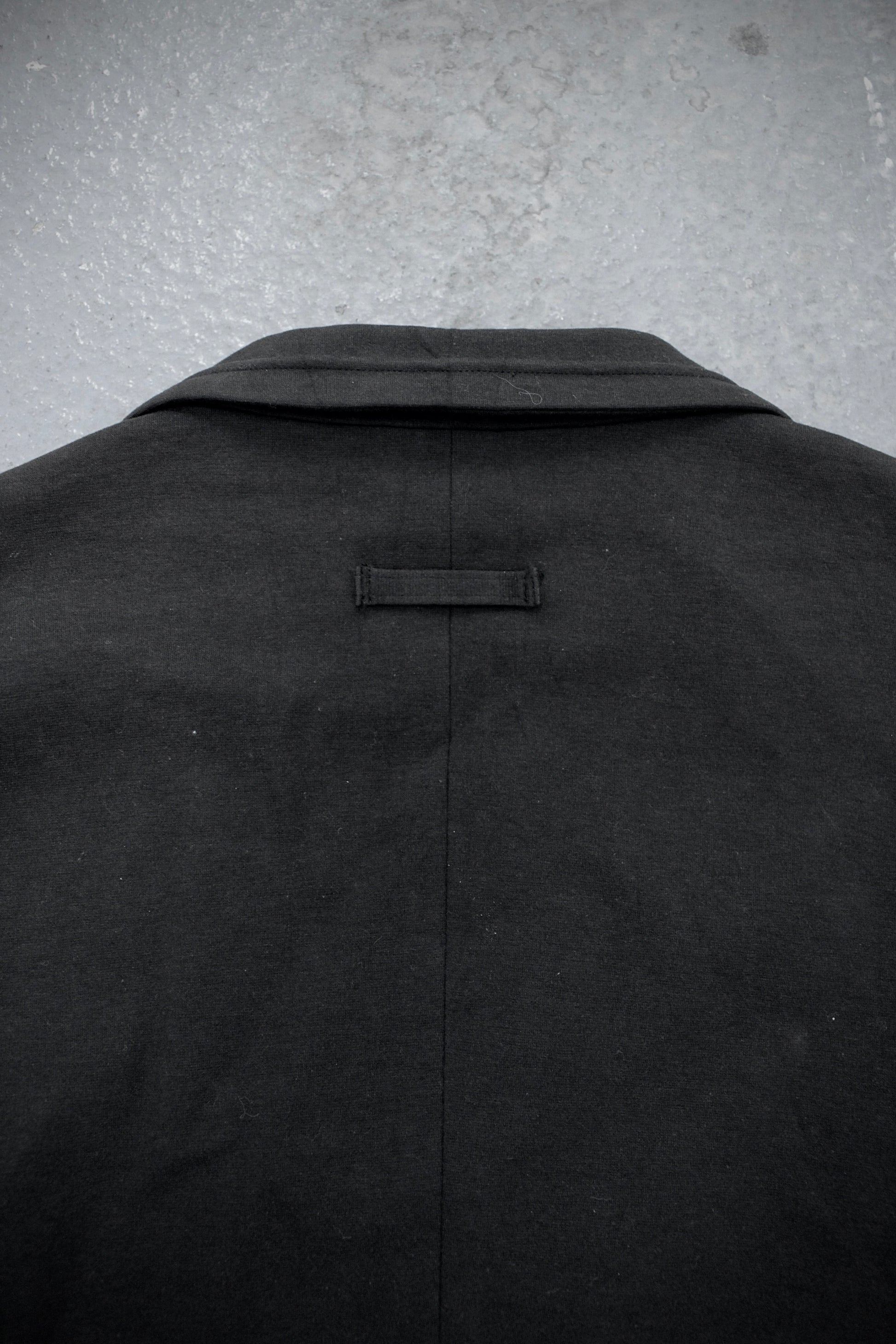 Jean Paul Gaultier Jean-Paul GAULTIER HOMME 90s Charcoal Grey Unlined Work Blazer detail | DRIEW GARMENTS