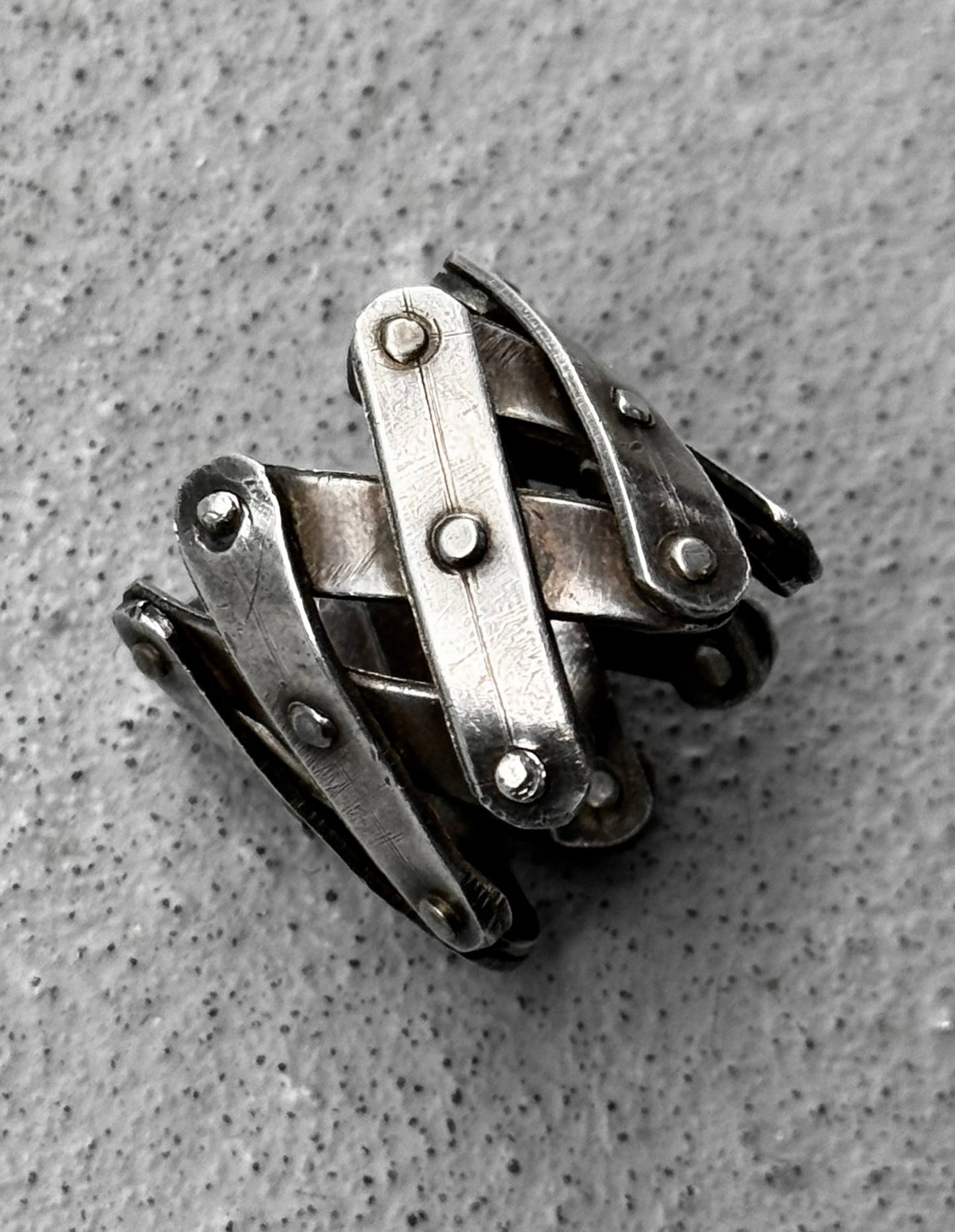 Carol Christian Poell 'MM/2408' Pantograph Adjustable One Size Silver Ring