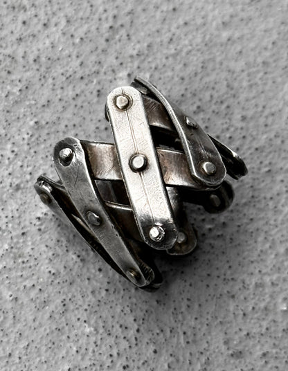 Carol Christian Poell 'MM/2408' Pantograph Adjustable One Size Silver Ring