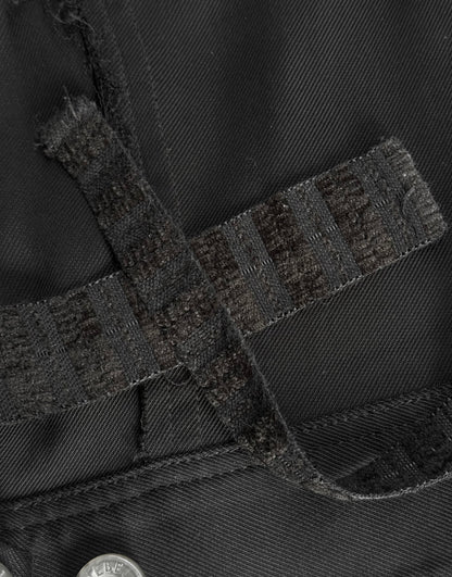 SONG FOR THE MUTE AW20 "20.2 DJEBEL" Frayed Edge Viscose Trucker Jacket detail | DRIEW GARMENTS