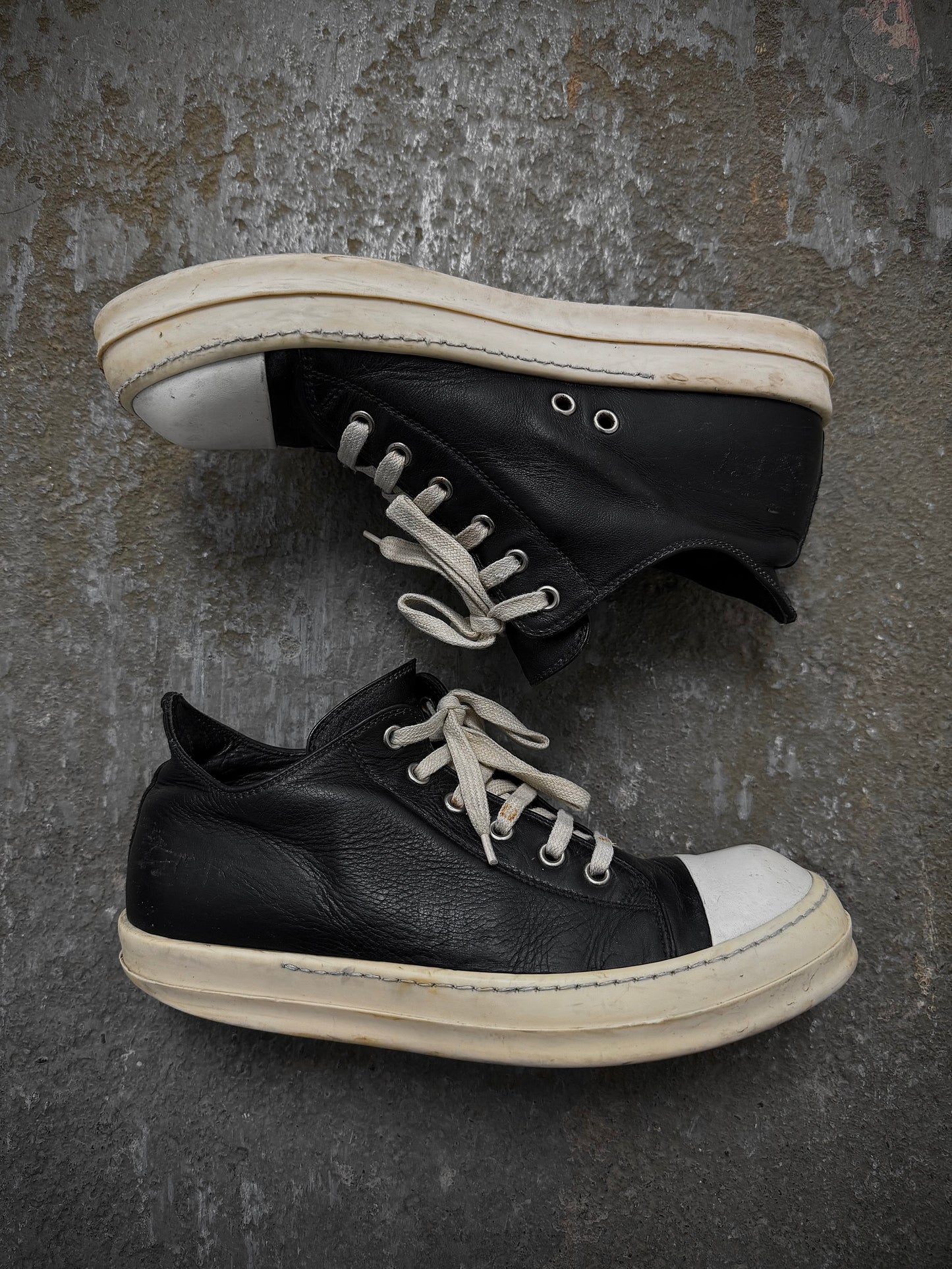 Other Rick Owens AW16 "MASTODON" Low-top Ramones Calf Leather Sneakers | Archive Fashion Toronto