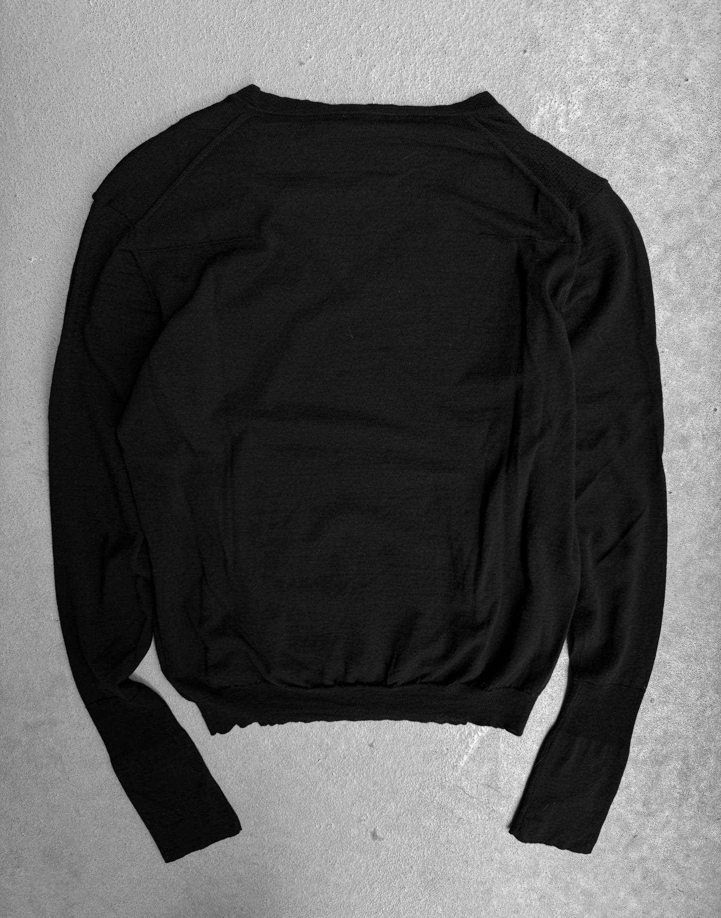 DIOR HOMME by Hedi Slimane SS04 “STRIP” V-neck Wool Sweater